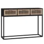 Black iron and plywood console table 105x30x75 cm by , Side tables - Ref: Foro24-352107, Price: 109,06 €, Discount: %