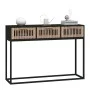 Black iron and plywood console table 105x30x75 cm by , Side tables - Ref: Foro24-352107, Price: 109,06 €, Discount: %