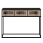 Black iron and plywood console table 105x30x75 cm by , Side tables - Ref: Foro24-352107, Price: 89,54 €, Discount: %