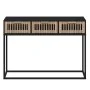Black iron and plywood console table 105x30x75 cm by , Side tables - Ref: Foro24-352107, Price: 109,06 €, Discount: %
