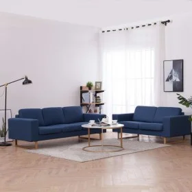 2-piece blue fabric sofa set by , Sofas - Ref: Foro24-276861, Price: 904,02 €, Discount: %
