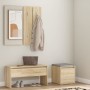 Set de muebles de recibidor madera contrachapada color roble de , Armarios roperos - Ref: Foro24-3082047, Precio: 107,06 €, D...
