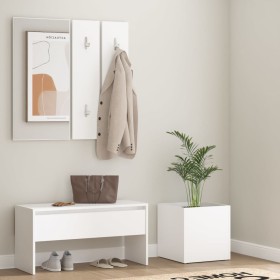 Juego de muebles de recibidor madera contrachapada blanco