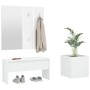 Juego de muebles de recibidor madera contrachapada blanco de , Armarios roperos - Ref: Foro24-3082053, Precio: 95,17 €, Descu...