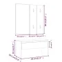 Flurmöbel aus weißem Sperrholz von , Kleiderschränke - Ref: Foro24-3082053, Preis: 89,99 €, Rabatt: %