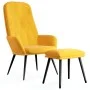 Relaxation armchair with mustard yellow velvet stool by , Armchairs - Ref: Foro24-3097626, Price: 128,02 €, Discount: %