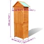 Gartenschrank braun 42,5x64x190 cm von vidaXL, Aufbewahrungsboxen für den Außenbereich - Ref: Foro24-41650, Preis: 197,13 €, ...