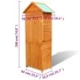 Gartenschrank braun 42,5x64x190 cm von vidaXL, Aufbewahrungsboxen für den Außenbereich - Ref: Foro24-41650, Preis: 205,53 €, ...