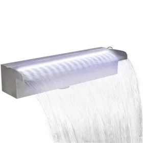 Rectangular LED stainless steel pool cascade fountain 45 cm by vidaXL, Fountains and waterfalls - Ref: Foro24-41672, Price: 6...