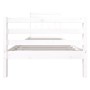 Weißer Einzelbettrahmen aus Massivholz, 90 x 190 cm von , Betten und Lattenroste - Ref: Foro24-3100620, Preis: 109,20 €, Raba...