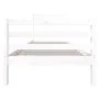 White solid wood single bed frame 90x190 cm by , Beds and slatted bases - Ref: Foro24-3100620, Price: 107,73 €, Discount: %