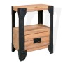Solid acacia wood and steel bedside table 40x30x54 cm by vidaXL, Nightstands - Ref: Foro24-244993, Price: 81,61 €, Discount: %
