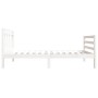Weißer Einzelbettrahmen aus Massivholz, 90 x 190 cm von , Betten und Lattenroste - Ref: Foro24-3100620, Preis: 109,20 €, Raba...
