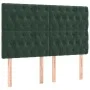 Headboards 4 units of dark green velvet 72x7x78/88 cm by , Headboards and footboards - Ref: Foro24-3116719, Price: 137,32 €, ...
