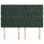Headboards 4 units of dark green velvet 72x7x78/88 cm by , Headboards and footboards - Ref: Foro24-3116719, Price: 137,32 €, ...