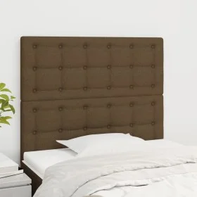 Headboards 2 units of dark brown fabric 100x5x78/88 cm by , Headboards and footboards - Ref: Foro24-3116759, Price: 76,64 €, ...