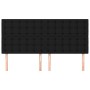 Cabeceros 4 unidades de tela negro 100x5x78/88 cm de , Cabeceros y pies de cama - Ref: Foro24-3116790, Precio: 139,65 €, Desc...