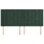 Cabeceros 4 unidades de terciopelo verde oscuro 100x5x78/88 cm de , Cabeceros y pies de cama - Ref: Foro24-3116835, Precio: 1...