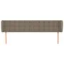 Taupe gray fabric headboard 163x23x78/88 cm by , Headboards and footboards - Ref: Foro24-3117588, Price: 72,95 €, Discount: %