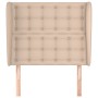 Headboard with ears cappuccino synthetic leather 93x23x118/128 cm by , Headboards and footboards - Ref: Foro24-3118039, Price...
