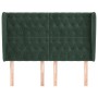 Headboard with dark green velvet ears 147x23x118/128cm by , Headboards and footboards - Ref: Foro24-3118343, Price: 160,69 €,...