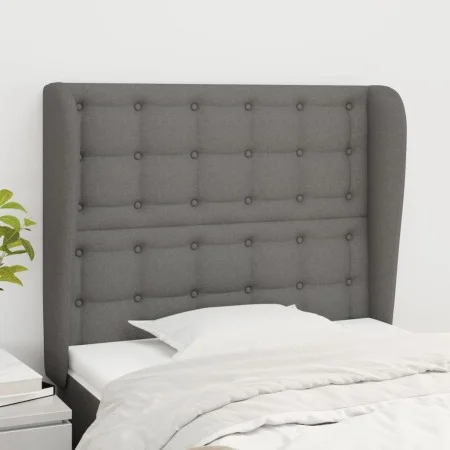 Cabecero con orejas de tela gris oscuro 103x23x118/128 cm de , Cabeceros y pies de cama - Ref: Foro24-3118381, Precio: 78,89 ...
