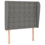 Kopfteil mit dunkelgrauen Stoffohren 103x23x118/128 cm von , Kopf- und Fußteile - Ref: Foro24-3118381, Preis: 80,03 €, Rabatt: %