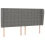 Headboard with dark gray fabric ears 203x23x118/128 cm by , Headboards and footboards - Ref: Foro24-3118413, Price: 136,52 €,...