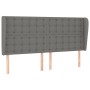 Kopfteil mit dunkelgrauen Stoffohren 203x23x118/128 cm von , Kopf- und Fußteile - Ref: Foro24-3118413, Preis: 138,52 €, Rabat...