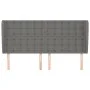 Headboard with dark gray fabric ears 203x23x118/128 cm by , Headboards and footboards - Ref: Foro24-3118413, Price: 136,52 €,...