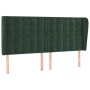 Kopfteil mit dunkelgrünen Samtohren 183x23x118/128cm von , Kopf- und Fußteile - Ref: Foro24-3118453, Preis: 135,87 €, Rabatt: %