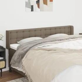 Taupe gray fabric headboard 203x16x78/88 cm by , Headboards and footboards - Ref: Foro24-3119228, Price: 83,47 €, Discount: %