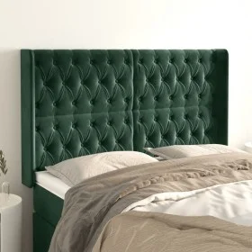 Kopfteil mit dunkelgrünen Samtohren 147x16x118/128cm von , Kopf- und Fußteile - Ref: Foro24-3119967, Preis: 155,47 €, Rabatt: %