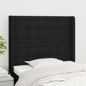 Kopfteil mit schwarzen Stoffohren 83x16x118/128 cm von , Kopf- und Fußteile - Ref: Foro24-3119990, Preis: 88,86 €, Rabatt: %