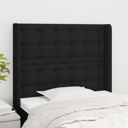 Kopfteil mit schwarzen Stoffohren 83x16x118/128 cm von , Kopf- und Fußteile - Ref: Foro24-3119990, Preis: 88,86 €, Rabatt: %