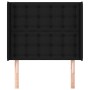 Kopfteil mit schwarzen Stoffohren 83x16x118/128 cm von , Kopf- und Fußteile - Ref: Foro24-3119990, Preis: 88,86 €, Rabatt: %