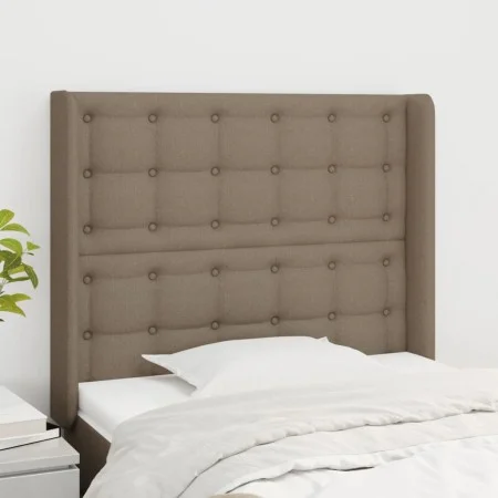 Headboard with ears in taupe gray fabric 83x16x118/128 cm by , Headboards and footboards - Ref: Foro24-3119992, Price: 74,98 ...