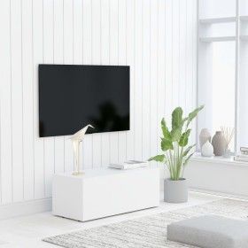 Mueble para TV madera contrachapada blanco 80x34x30 cm de vidaXL, Muebles TV - Ref: Foro24-801859, Precio: 60,94 €, Descuento: %