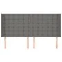 Kopfteil mit dunkelgrauen Stoffohren 203x16x118/128 cm von , Kopf- und Fußteile - Ref: Foro24-3120037, Preis: 131,68 €, Rabat...