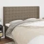 Cabecero con orejas de tela gris taupe 203x16x118/128 cm de , Cabeceros y pies de cama - Ref: Foro24-3120040, Precio: 149,79 ...