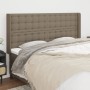 Headboard with ears in taupe gray fabric 203x16x118/128 cm by , Headboards and footboards - Ref: Foro24-3120040, Price: 154,3...