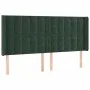 Kopfteil mit dunkelgrünen Samtohren 183x16x118/128cm von , Kopf- und Fußteile - Ref: Foro24-3120077, Preis: 135,79 €, Rabatt: %