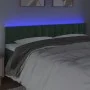 Cabecero con LED de terciopelo verde oscuro 180x5x78/88 cm de , Cabeceros y pies de cama - Ref: Foro24-3122109, Precio: 68,85...