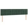 Cabecero con LED de terciopelo verde oscuro 180x5x78/88 cm de , Cabeceros y pies de cama - Ref: Foro24-3122109, Precio: 68,85...