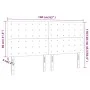 Headboard with LED lights black fabric 160x5x118/128 cm by , Headboards and footboards - Ref: Foro24-3122866, Price: 131,01 €...