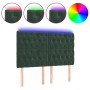 Headboard with LED lights dark green velvet 144x7x118/128 cm by , Headboards and footboards - Ref: Foro24-3122811, Price: 142...