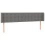 Cabecero con LED de tela gris oscuro 163x16x78/88 cm de , Cabeceros y pies de cama - Ref: Foro24-3123677, Precio: 103,88 €, D...