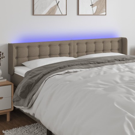 Kopfteil mit LED aus taupegrauem Stoff 163x16x78/88 cm von , Kopf- und Fußteile - Ref: Foro24-3123680, Preis: 81,32 €, Rabatt: %