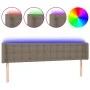 Headboard with LED in taupe gray fabric 163x16x78/88 cm by , Headboards and footboards - Ref: Foro24-3123680, Price: 78,46 €,...