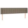 Headboard with LED in taupe gray fabric 163x16x78/88 cm by , Headboards and footboards - Ref: Foro24-3123680, Price: 78,46 €,...